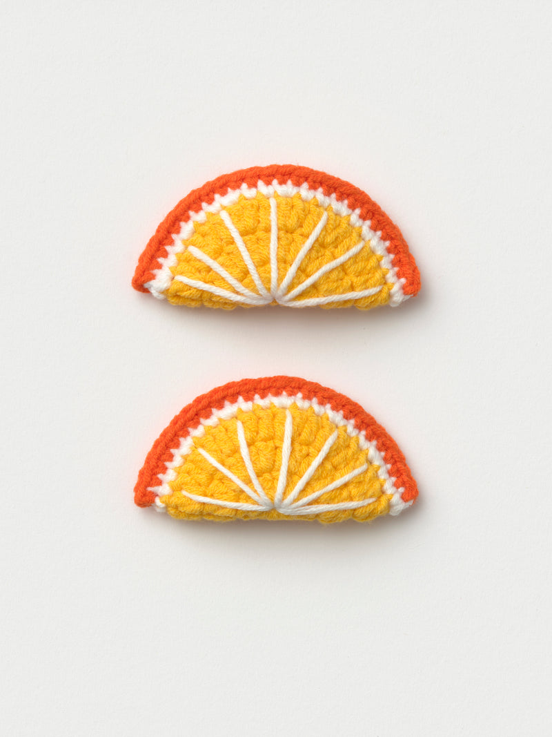 Haarspange Orangenscheibe